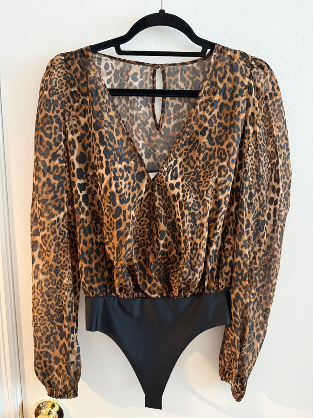 Cami NYC Silk Leopard Print Bodysuit - XS